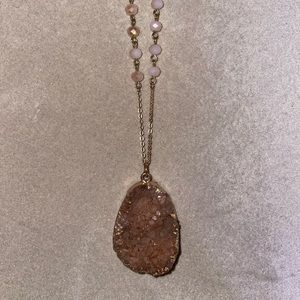 Beautiful necklace from earthbound , rose gold cokes rock